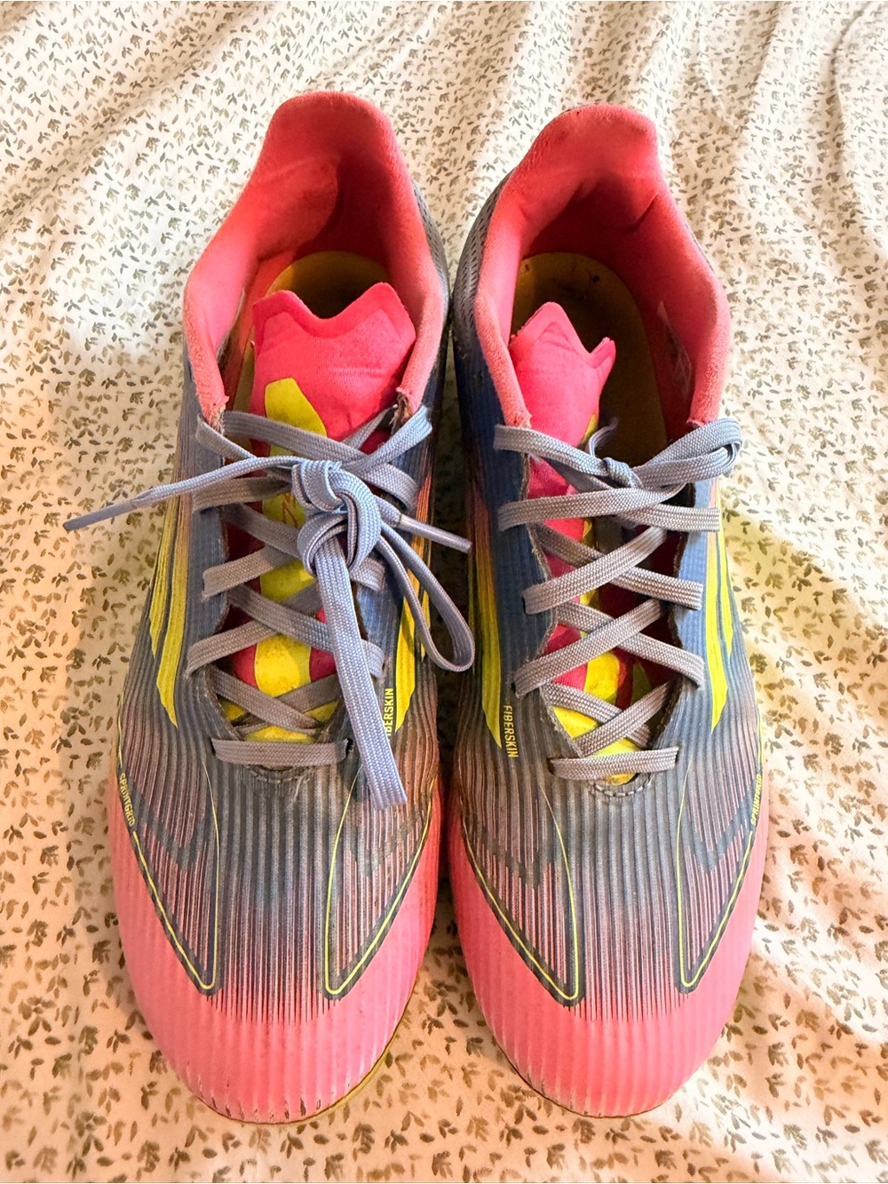 adidas Women's Athletic Shoes in Pink, Gray & Yellow